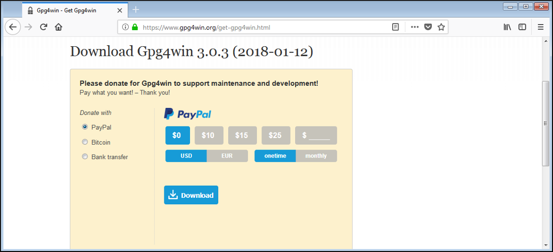 gpg4win site donatie